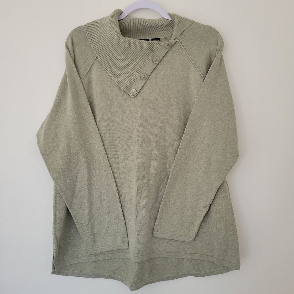 Jeanne Pierre Matcha Latte Green Oversized Top XL‎
